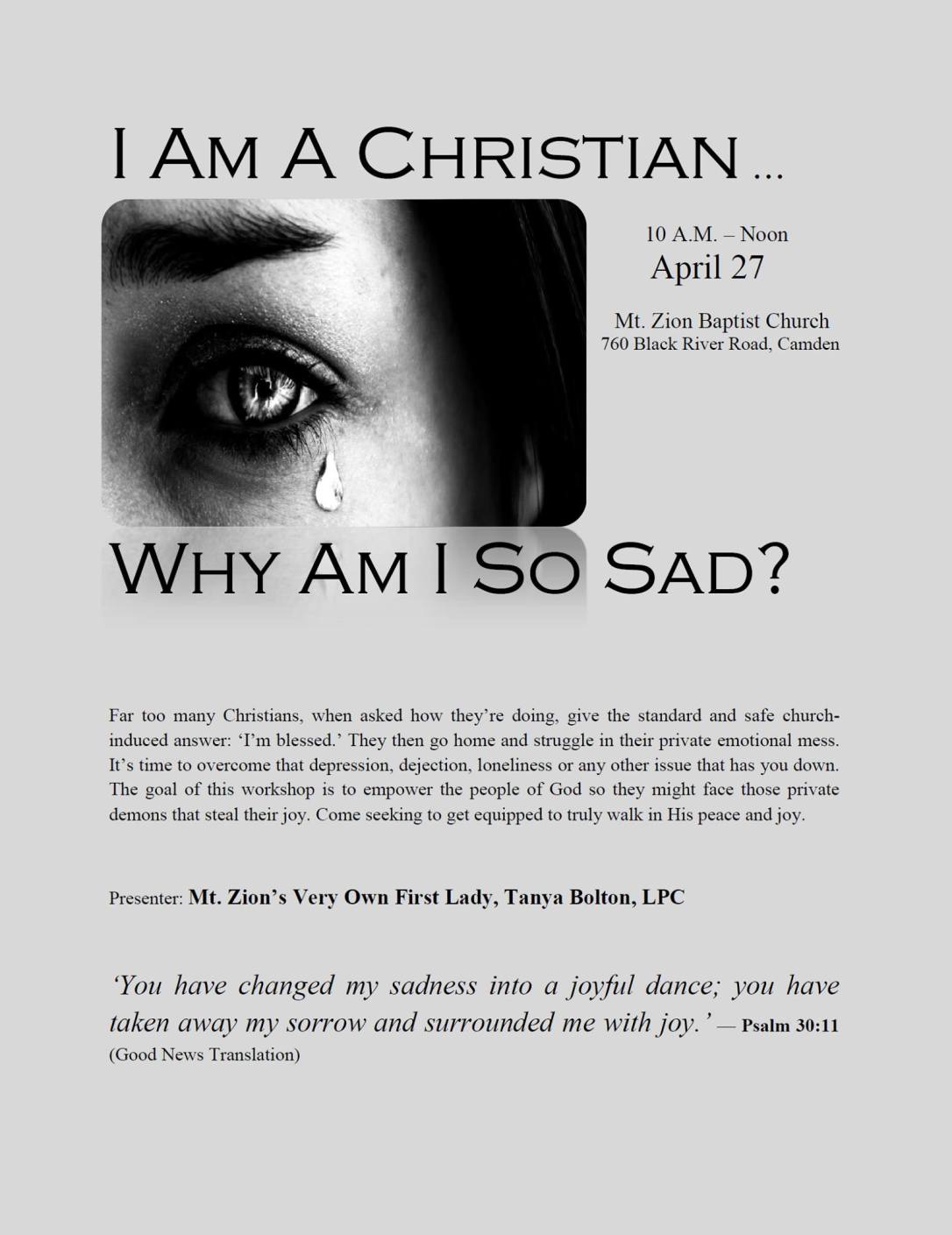 Why am I so Sad as a Christian